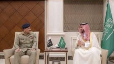 Photo of ପାକିସ୍ତାନର ସେନା ମୁଖ୍ୟଙ୍କୁ ଭେଟିଲେ ସାଉଦି ଆରାବର ପ୍ରତିରକ୍ଷା ମନ୍ତ୍ରୀ